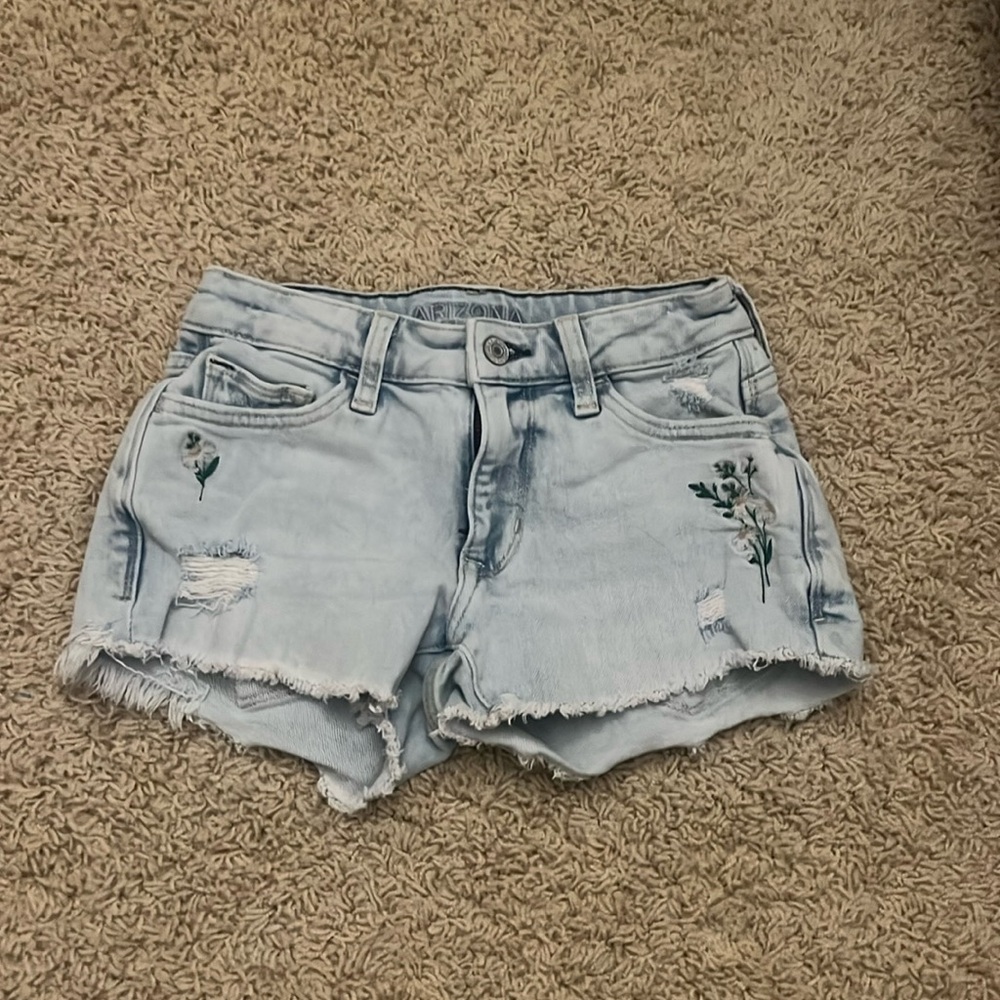 arizona jean shorts size 0